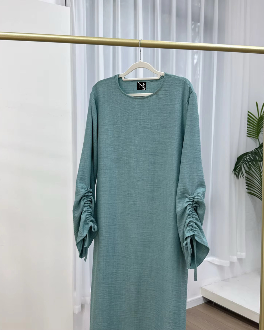 Abaya Noora - Bleu Turquoise